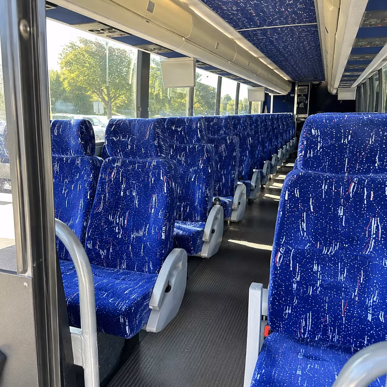 56 passenger charter bus interior